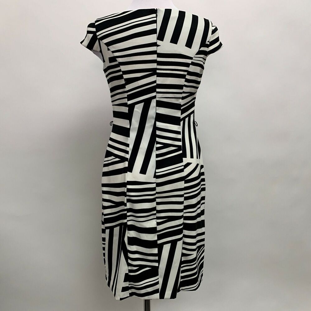 Alyx Limited Women's Dress 6 Black White Multicolor Striped Bodycon - Picture 4 of 8